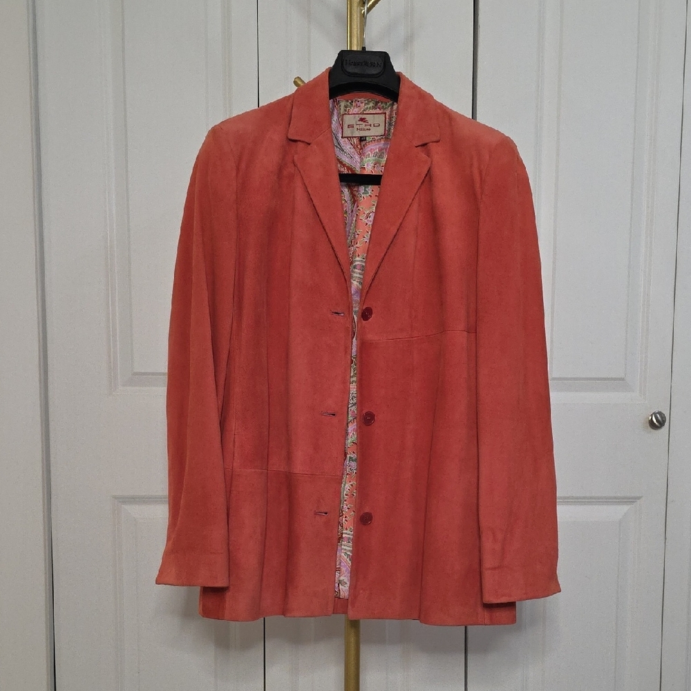 Etro Women's Suede Jacket with Paisley Lining